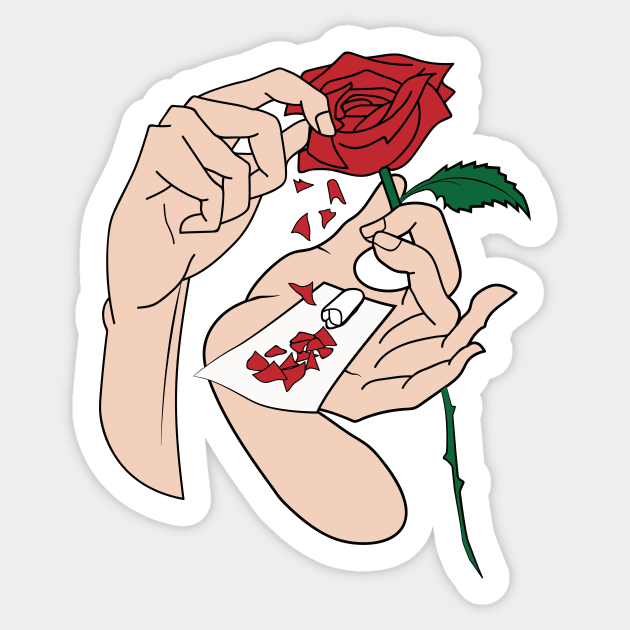 Holy Rose Sticker by Tearless